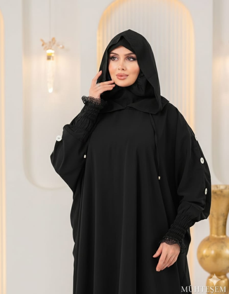 عباية كلاسيكية سوداء