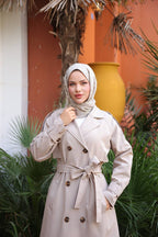 Belted and Double-Breasted Classic Trench Coat