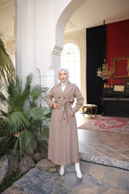 Belted and Double-Breasted Classic Trench Coat