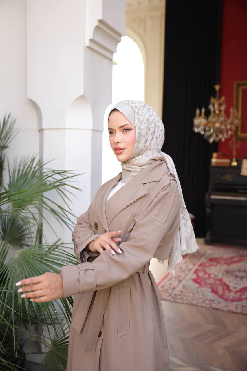 Belted and Double-Breasted Classic Trench Coat